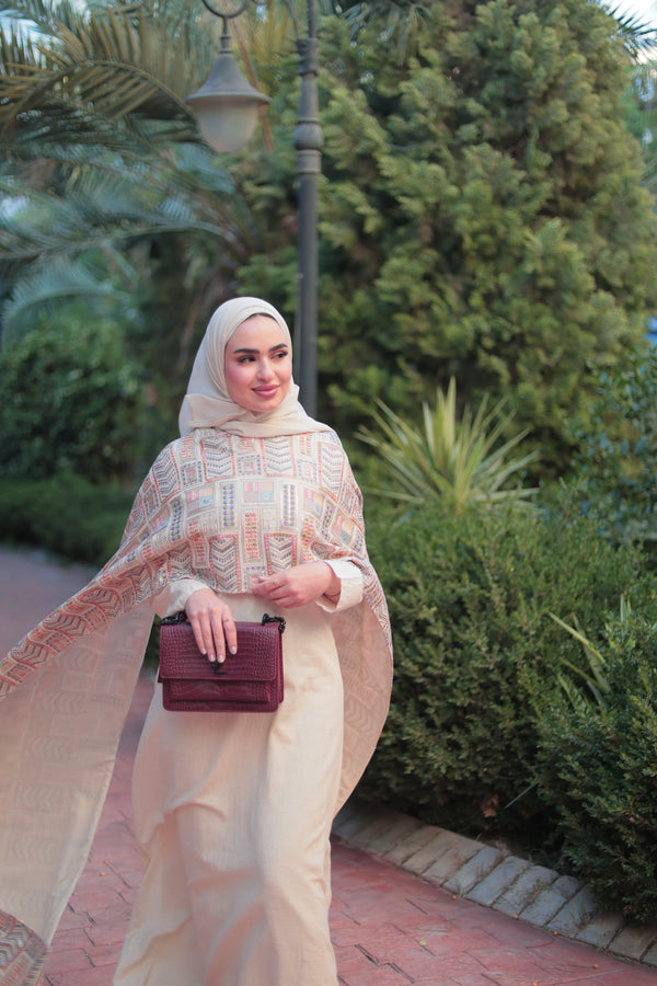 RAFÉ Occasion 02 Ivory, embroidered ivory kaftan, full length